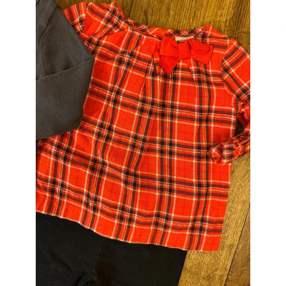 Baby Girl 3 Months Outfits Leggings Pants Shirts‎ Long Sleeve Clothes Lot Plaid